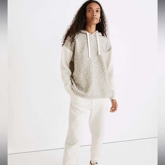Madewell | Quilted Sleeve Hoodie Sweatshirt - Picture 6 of 7